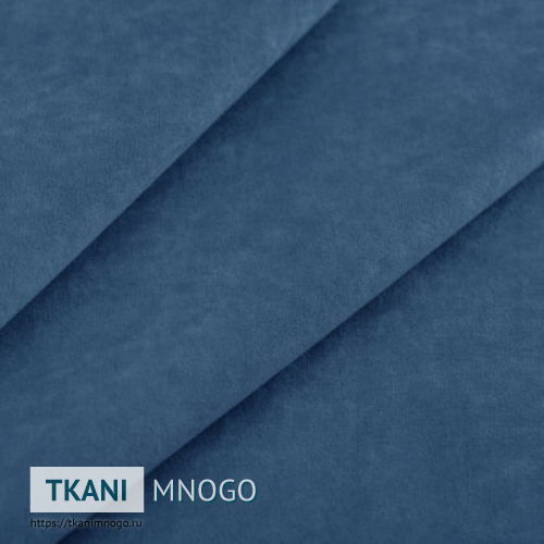 Фото внешнего вида велюра “8” (однотонный синий)