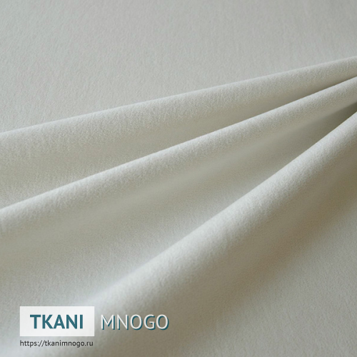 Фото обивки велюра “002” (однотонный белый)